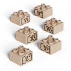 Timber Brands 2x2 plus size wooden ABC blocks laser engraved and compatible with Duplo
