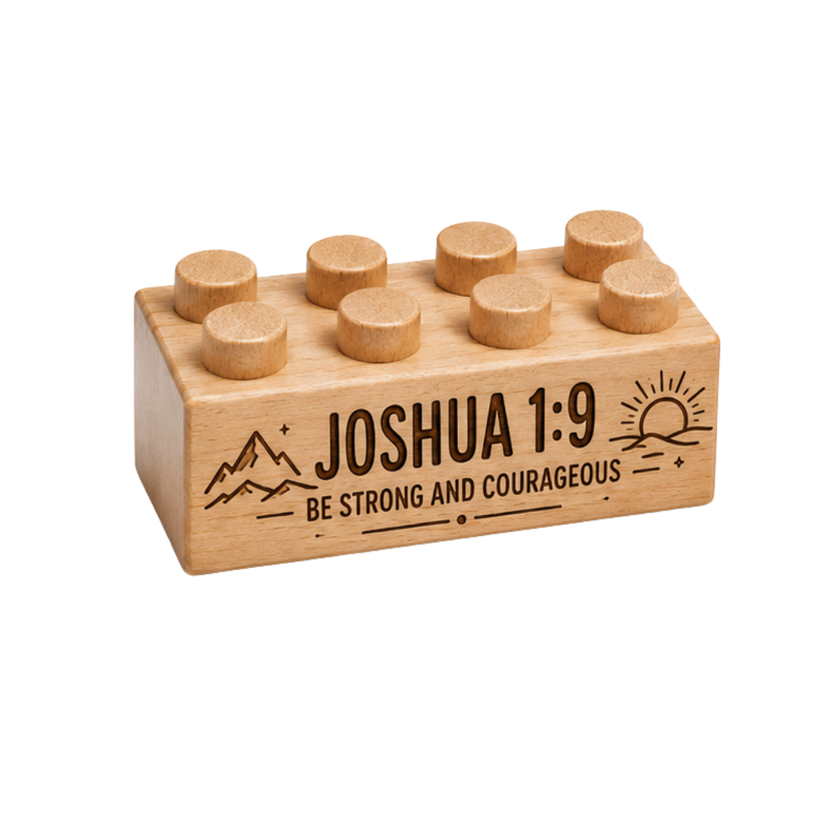 Custom wooden brick engraving example for churches and ministries